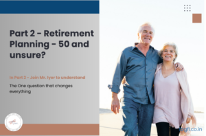Picture of happy reitred couple with a invite to join Mr. iyer to learn about the one question that changes everything at how you see retirement